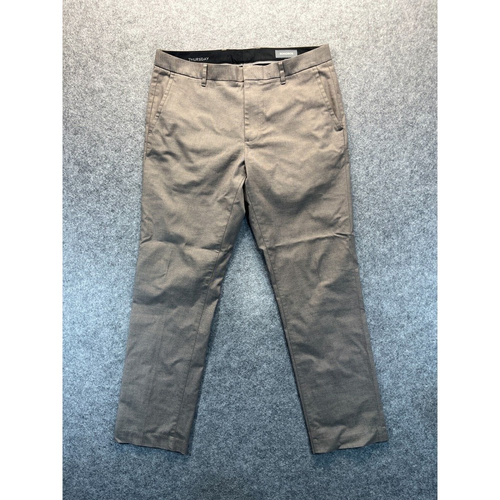 Bonobos Pants‎ Men's 34x30 Thursday Slim Fit Light Brown Dress Pants